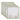 Set 6 Tovaglioli in Cotone Bianco Motivo Floreale 40x40 cm - Wildflower