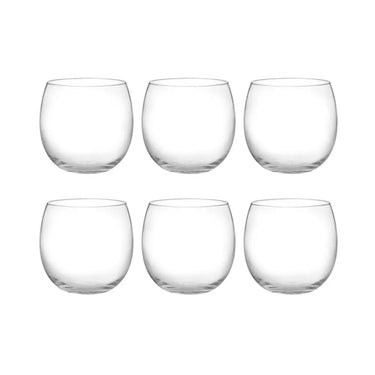 Set 6 Bicchieri Tumbler in Vetro Trasparente 46 cl Lavabili in Lavastoviglie