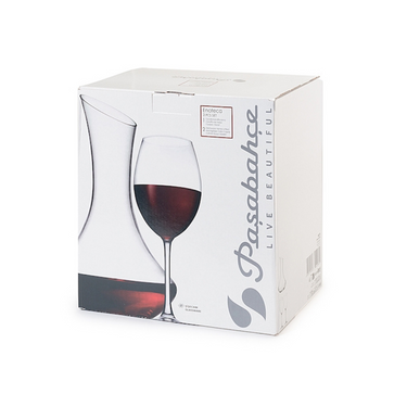 Decanter con 2 Calici Vino in Vetro Set Degustazione Enoteca