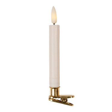 Candele LED bianche da 14 cm con pinza per albero di Natale