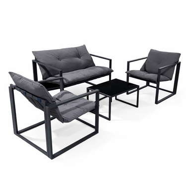 Set Giardino Urban 4 Posti Antracite