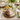 Set piatti Calathea 18 pezzi con decorazione foglie tropicali marroni su fondo beige