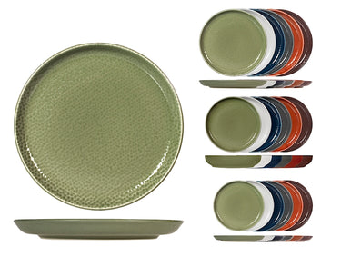  Servizio piatti Havana nelle tonalità verde salvia, bianco, blu, arancio e marrone.
