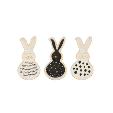 Set 3 Piattini Decorativi Pasqua Coniglio 19,5 cm Medium - Japanese
