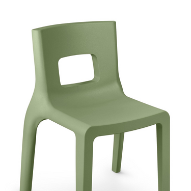 Set 2 Sedie Impilabili per Esterno Colore Verde Agata h 80 cm Eos - Lyxo