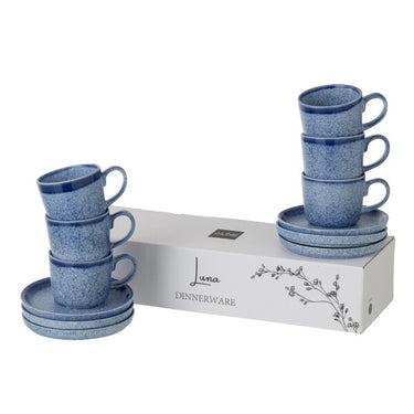 Tazza espresso in ceramica blu chiaro stile moderno