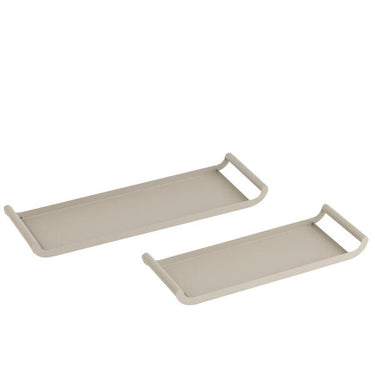 Vassoi decorativi in metallo beige per casa, stile elegante e contemporaneo