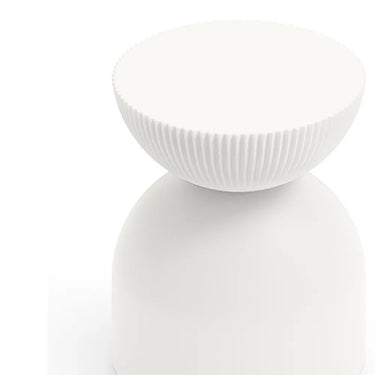 Sgabello Polifunzionale da Esterno in Polietilene h 45 cm Bianco Illo - Lyxo