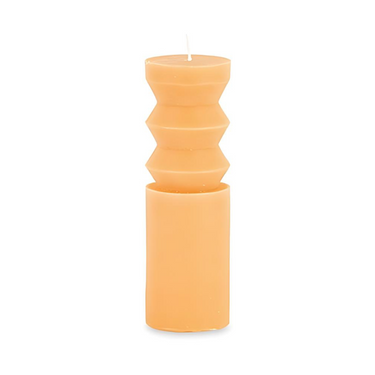 Candela Decorativa in Cera Di Soia Colore Albicocca h 23,5 cm