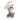 Statuetta Decorativa Natalizia Babbo Natale e Renna con Bambino h 33 cm