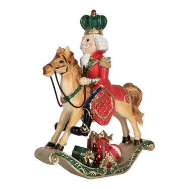 Decorazione di Natale schiaccianoci a cavallo in stile classico elegante