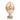  statua decorativa pasqua finitura rosa perlata con decoro oro