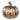 Zucca Decorativa Autunno in Ceramica Oro Metallizzato Ø 17 cm