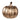 Zucca Decorativa Autunno in Ceramica Oro Metallizzato Ø 17 cm