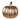 Zucca Decorativa Autunno in Ceramica Oro Metallizzato Ø 17 cm