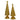 Statuetta Decorativa Natalizia Albero di Natale con Perline colore Oro h 42 cm - Viron.it