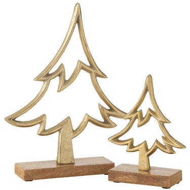Statuetta Natalizia Albero di Natale Stilizzato in Metallo Large