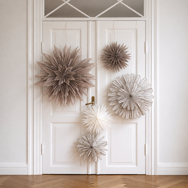 Stella grande tortora 80 cm in carta per decorazioni natalizie
