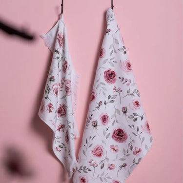 Canovaccio da Cucina in Cotone Motivo Floreale Rose 50x70 cm