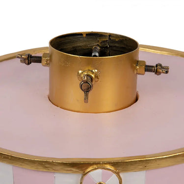 Base Albero di Natale Tamburo Ø40x30h cm Rosa e Oro