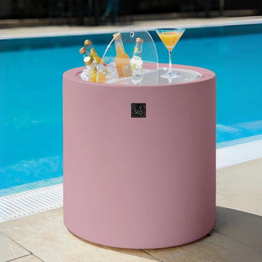 Tavolino Contenitore a Scomparti da Esterno Ø 55 cm Colore Grigio Blok Party - Lyxo