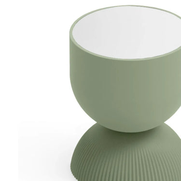 Tavolino da Giardino in Polietilene h 45 cm Verde Giada Piano Bianco Illo - Lyxo
