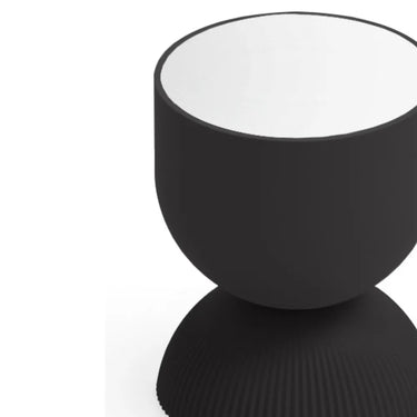 Tavolino da Giardino in Polietilene h 45 cm Nero con Piano Bianco Illo - Lyxo
