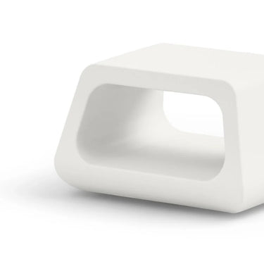 Tavolino Basso da Esterno in Polietilene 79x46 cm Colore Bianco Sugar - Lyxo