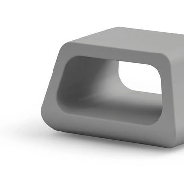 Tavolino Basso da Esterno in Polietilene 79x46 cm Colore Grigio Sugar - Lyxo