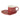 Tazza da Tè Rossa con Piattino e Cucchiaino Dorato - Cuore