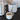 Set 4 Tazze Caffè San Valentino in Ceramica Bianca e Nera con Supporto