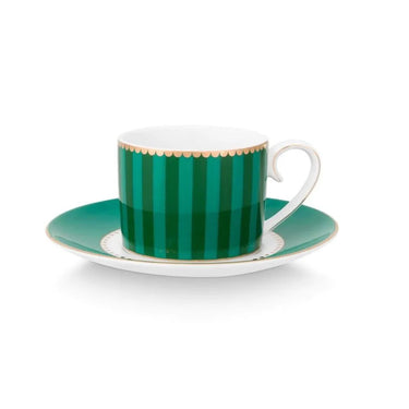 Tazzina da Caffè con Piattino in Porcellana Verde 125 ml Love Birds – Pip Studio