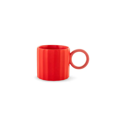 Tazza da Latte Jumbo 420cc in Porcellana Delight Colore Rosso