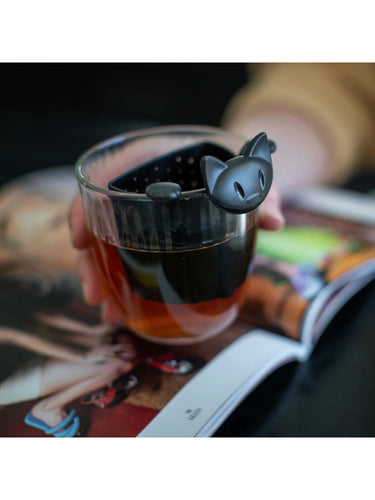 Infusore Colino Tazza e Bicchiere per Tè e Tisane Colore Nero - MIAOU Koziol