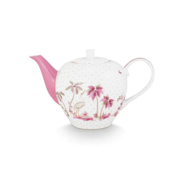 Teiera per il Tè in Porcellana Bianca Decorata 1,6 L Jolie – Pip Studio