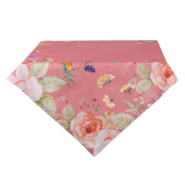 Tovaglia Quadrata 100x100 cm in Cotone Colore Rosa Motivo Floreale