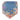 Runner in Cotone Colore Blu con Fantasia Floreale 50x160 cm