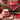 Tovaglia Rombi e Cervi 130x180 cm in Cotone Rosso e Beige
