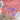 Runner in Cotone Colore Rosa con Fantasia Floreale 50x140 cm