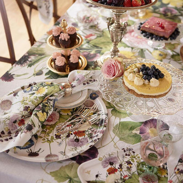 Tovagliolo floreale Flower Garden coordinato a tavola dessert elegante