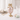 Uovo decorativo 31 cm in resina rosa con base oro