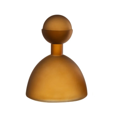 Set 2 Vasi Bottiglia Decorativi in Vetro Lucido e Opaco Marrone h 20 cm