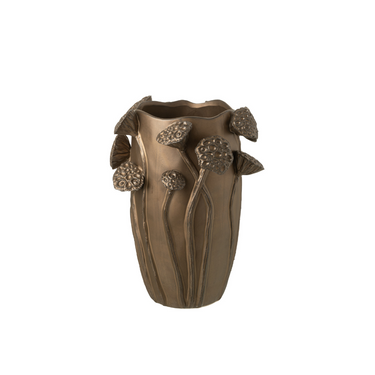 Vaso Fiori Lotus in Ceramica Colore Rame h 35 cm Small -  Wild Brown
