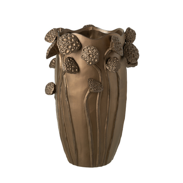 Vaso Fiori Lotus in Ceramica Colore Rame h 51 cm Small -  Wild Brown
