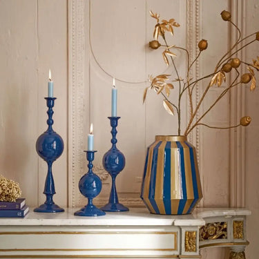 Vaso in Alluminio h 29 cm Blu Navy e Oro Dot Delight - Pip Studio