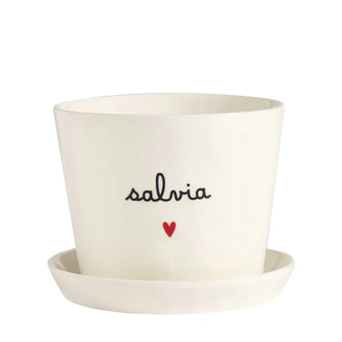 Vaso Salvia in Gres con Sottovaso Simple Day