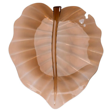 Piatto da Portata Foglia Colore Ambra La Cucina – Villa D’Este