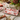 Vassoio rettangolare bianco con decorazioni floreali rosse in stile country elegante per tavola raffinata