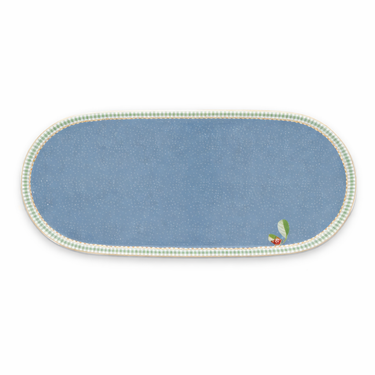 Vassoio Ovale in Porcellana 25x10 cm Celeste La Majorelle - Pip Studio