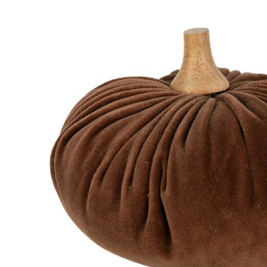 Zucca Decorativa Autunnale in Tessuto Colore Marrone Ø 20 cm